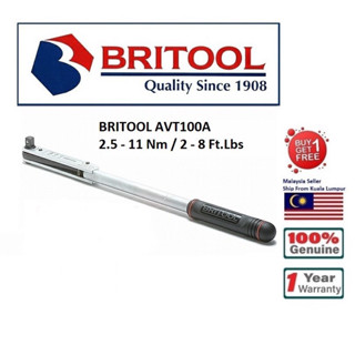 Britool AVT100A ประแจปอนด์ 3/8~Dr ความจุ 2.5-11 Nm 2-8 ฟุต