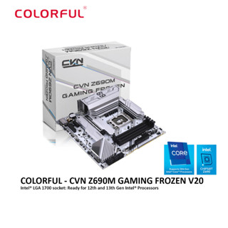 Cvn Z690M เมนบอร์ดเกมมิ่งโฟรเซ่น (WIFI) V20 LGA1700 สีสันสดใส