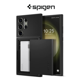 Spigen Galaxy S23 Ultra Case Slim Armor CS การออกแบบกระเป๋าสตางค์สองชั้น และช่องใส่การ์ด