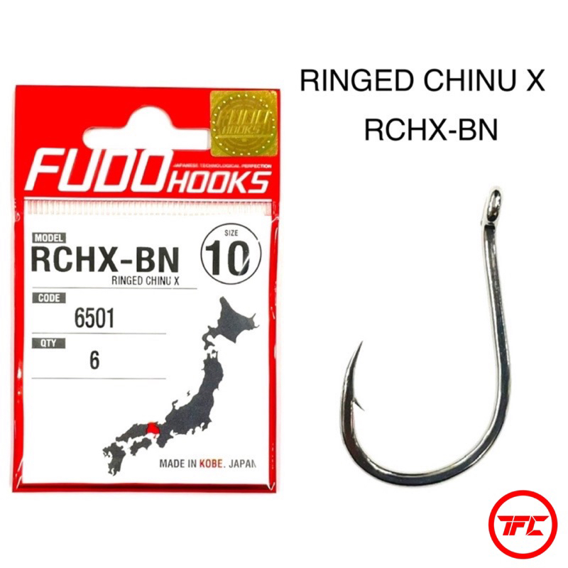 FUDO Hooks Ringed Chinu X Extra Strong Fishing Hook ญี่ปุ่น RCHX-BN