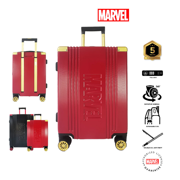 Marvel กระเป๋าเดินทาง แบบแข็ง PC มีซิปล็อค TSA กันขโมย ขนาด 24 นิ้ว - VAA2215
