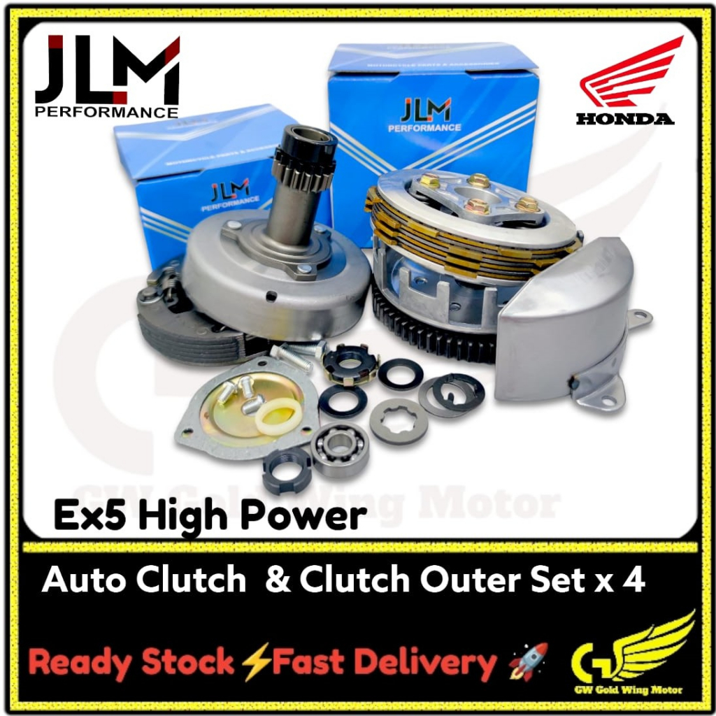 JLM EX5 HIGH POWER GN5 KRISS MR3 AUTO CLUTCH SHOE & CLUTCH OUTER COMP SET x4 KRISSMR3