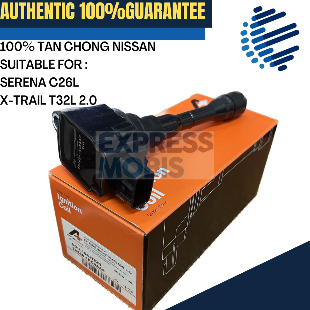 TAN CHONG NISSAN X TRAIL T32L 2.0 IGNITION PLUG COIL 22448-1KC0AAP SERENA C26L X-TRAIL T32L 2.0
