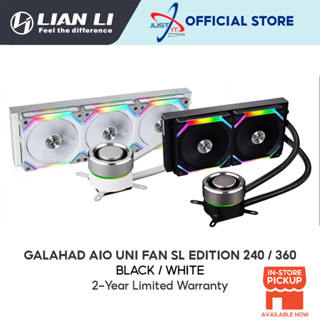 Lian LI Galahad 240 360 Uni Fan SL Edition AIO พัดลมระบายความร้อน - สีดํา สีขาว (240 มม. 360 มม.)