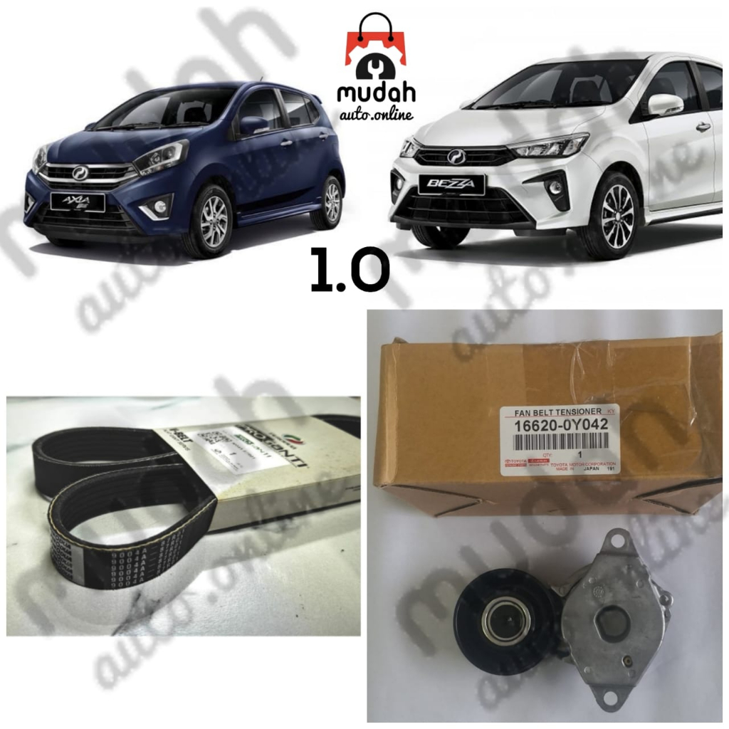️OFFER ️ตัวปรับสายพานพัดลม + สายพานพัดลม 6PK1155 สําหรับ Perodua Axia Bezza 1.0