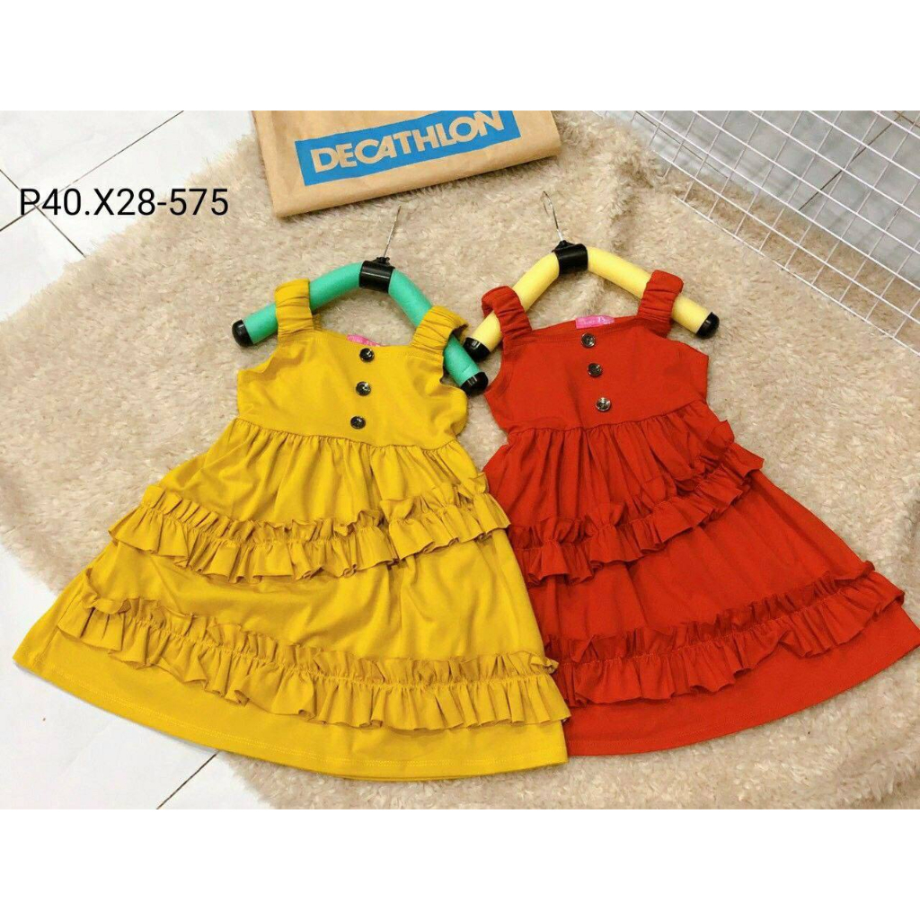 [1Y-8Y] DRESS GIRL DRESS RUFFLE GIRL DRESS COMEL