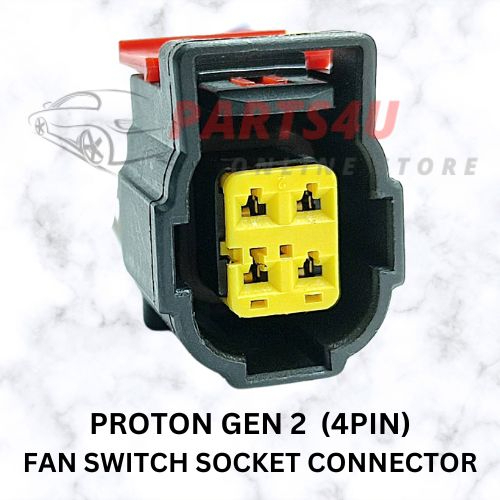 4PIN PROTON GEN2, SAGA BLM FLX, EXORA, PERSONA (เครื่องยนต์ CAMPRO) พัดลม/ซ็อกเก็ตสวิตช์อุณหภูมิ PW8