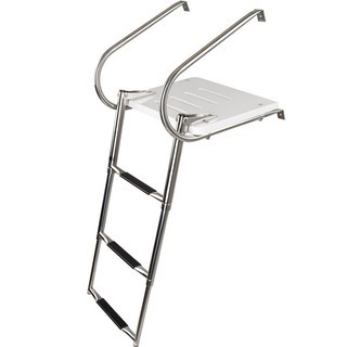 สแตนเลส TELESCOPIC 3 STEPS LADDER WITH PLATFORM