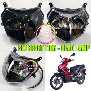 Sm SPORT110-R ไฟหน้า สูบบุหรี่ / ใส SYM SM110 SM110R SPORT110 LAMPU LED DEPAN ชุดฝาครอบตัวถัง MENTOL