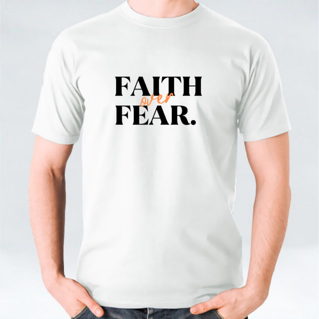 Christian/Catholic Faith over Fear เสื้อยืด Unisex - ขาว/ดํา/มารูน