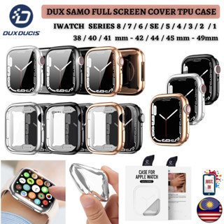 Dux SAMO เคสกระจกใส TPU แบบเต็ม สําหรับ iWatch Ultra Series 9 8 7 6 5 4 SE 38 40 42 44 41 45 49 มม.