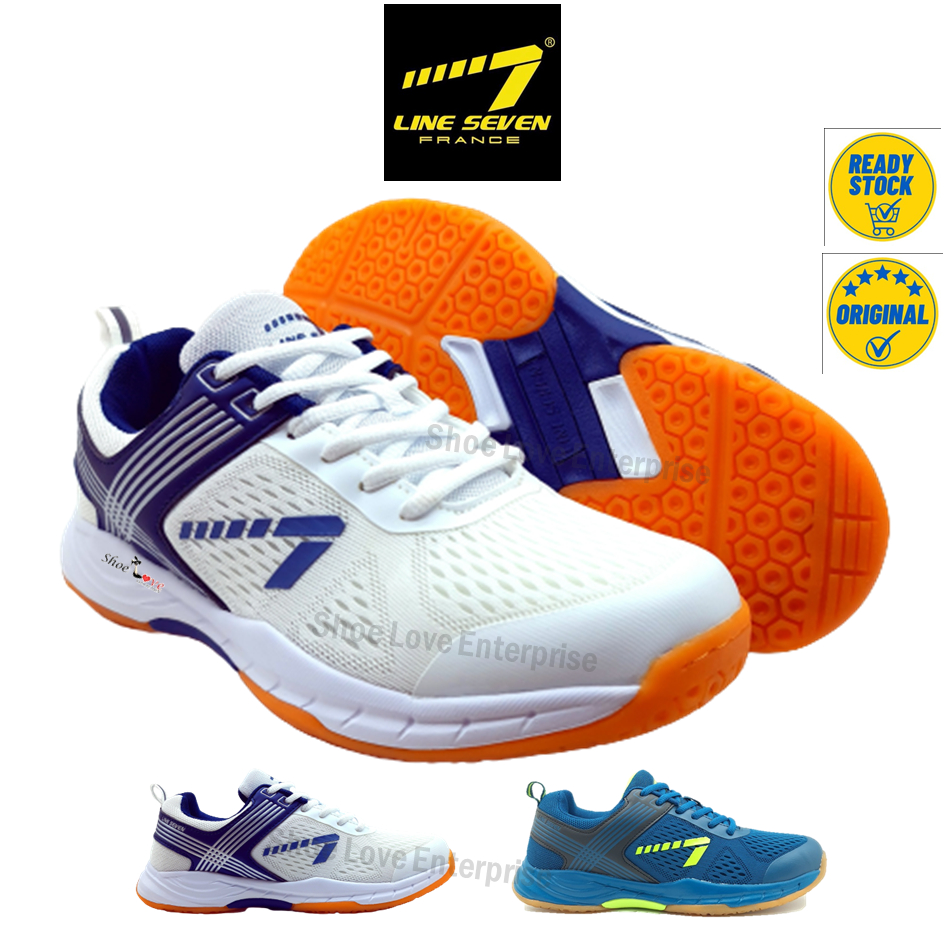 Line Seven Sukan Kasut Putih Badminton Line 7 Badminton / Court White Sport Shoe