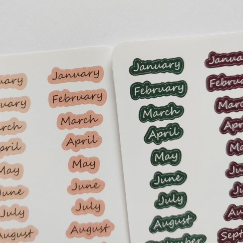[Niaminz] Stickhertz Mini Small Colourful Month In A Year Planner Sticker