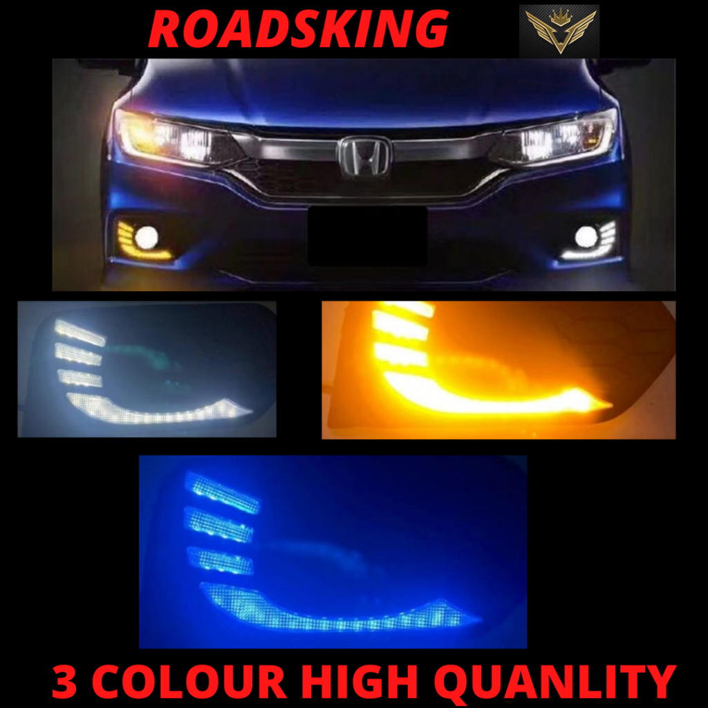 HONDA CITY 2017~2019 DAYLIGHT FOG LAMP COVER DAY LIGHT LIGHT BAR ANGEL WINGS