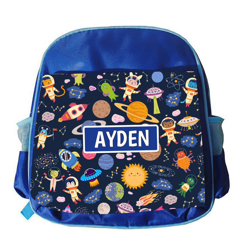 Cute SPACE Personalised Kid School bag - Pre-School, Taska, Kindergarten, Nursery