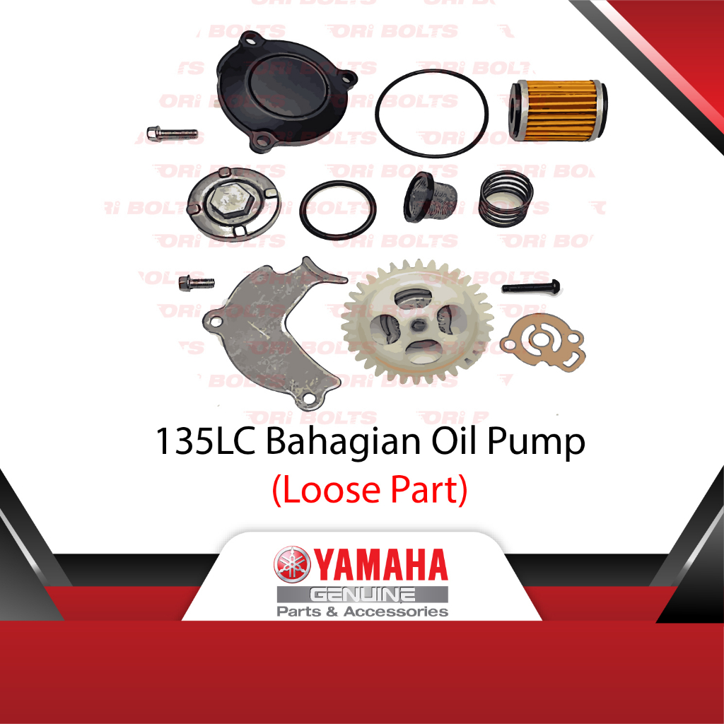 Yamaha 135LC V1 V2 V3 V4 V5 V6 V7 ปั๊มน้ํามันเกียร์ปะเก็น Buang Miyak Hitam O แหวนกรอง Bolt - SPA