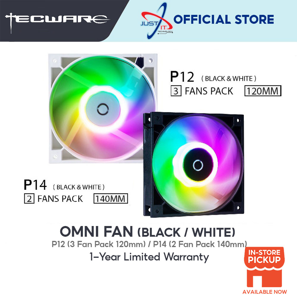 Tecware OMNI P12 / P14 พัดแพ็ค (สีดํา / สีขาว)