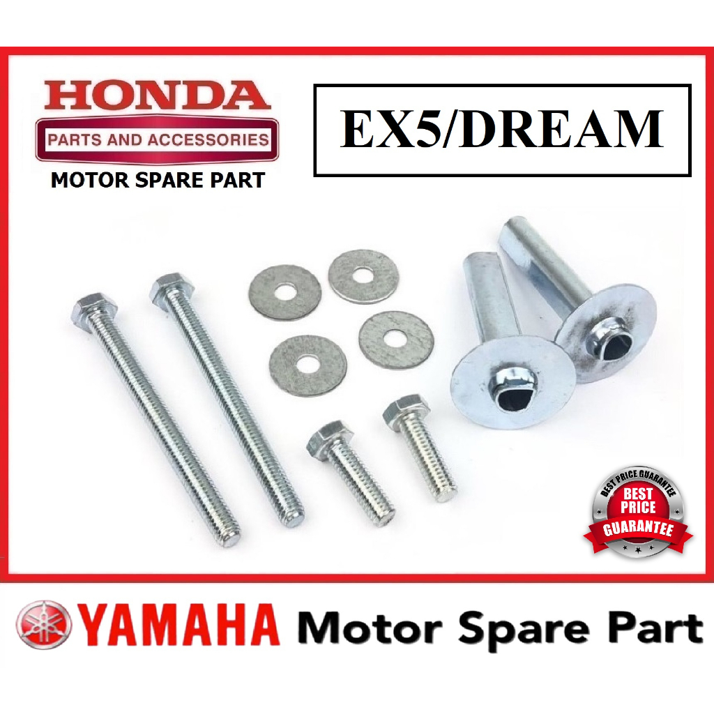HONDA EX5 LEGSHIELD SCREW SET 0 LEG SHIELD SCREW SKRU SET COMP ฝาครอบด้านหน้า EX5DREAM EX5-DREAM EX5