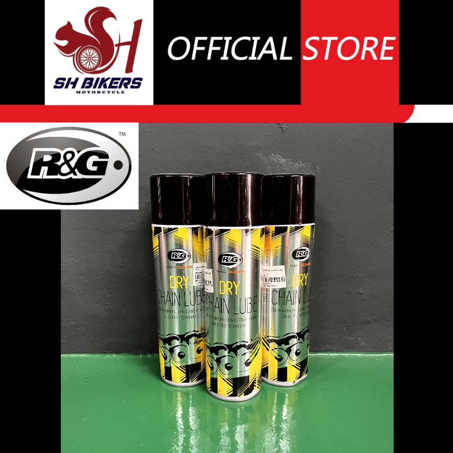 R&G Gleam Dry Chain Lube 500ml, Wet Chain Lube 500ml, Everyday Chain Lube 500ml