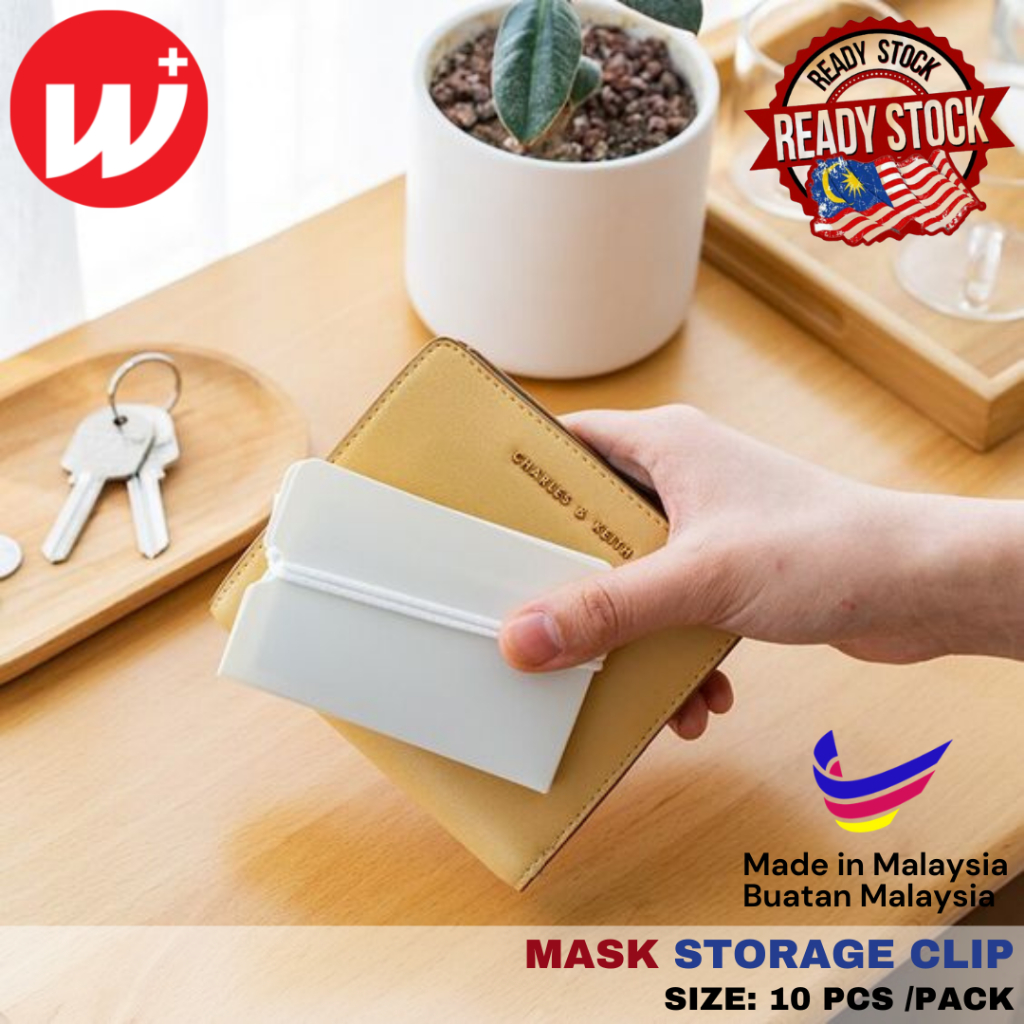 SOLID COLOR PORTABLE ️REUSABLE ️FOLDABLE ️HYGEINE ️DISPOSABLE FACE MASK HOLDER ️KEEPER ️คลิปเก็บของ