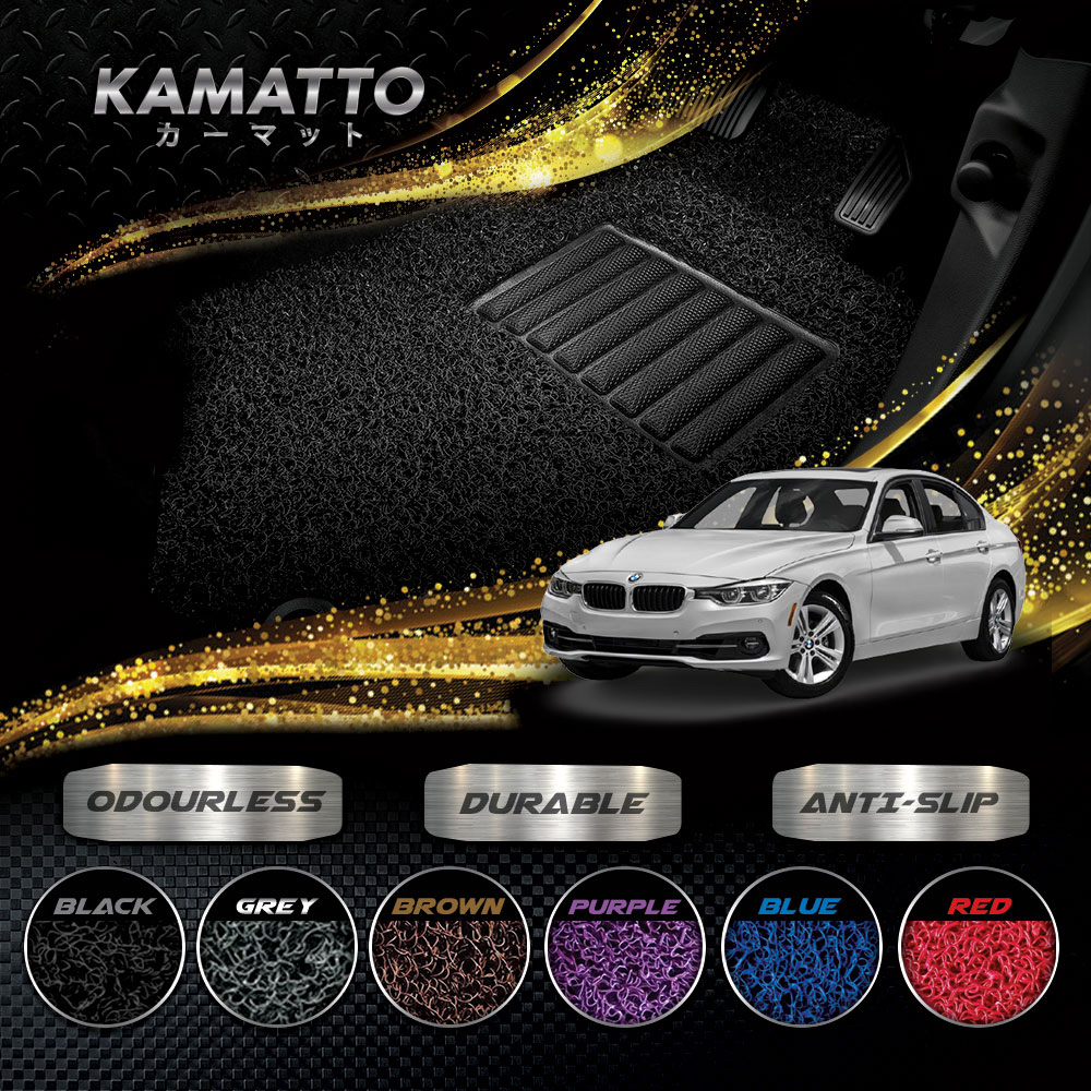 Kamatto BMW 3 Series F30 2012 - 2018 Car Coil พรมปูพื้นพรม PVC