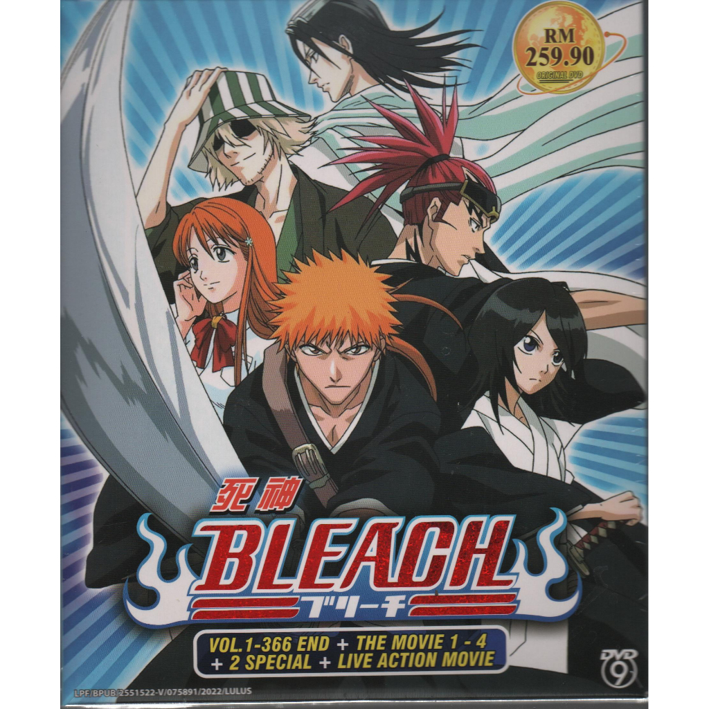 DVD Anime Bleach TV Series Vol.1-366 End + 4 Movie + 2SP + Live Action Movie 神