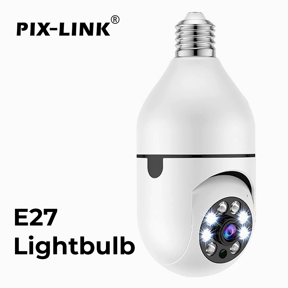 E27 กล้องวงจรปิดหลอดไฟ WiFi กล้องเฝ้าระวัง 2.4G 1.0 ล้านพิกเซล 1080p night vision กล้องไร้สายอัจฉริย