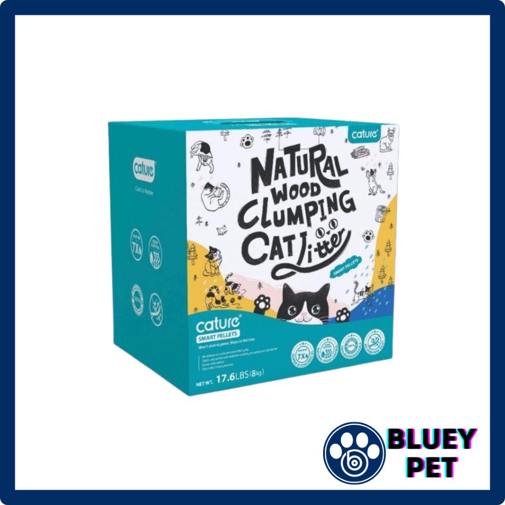 Cature ทรายแมวจับตัวเป็นก้อนไม้ธรรมชาติ - 8กก. / Cature Smart Pellet Cat Litter 17.6LBS (NET WT)