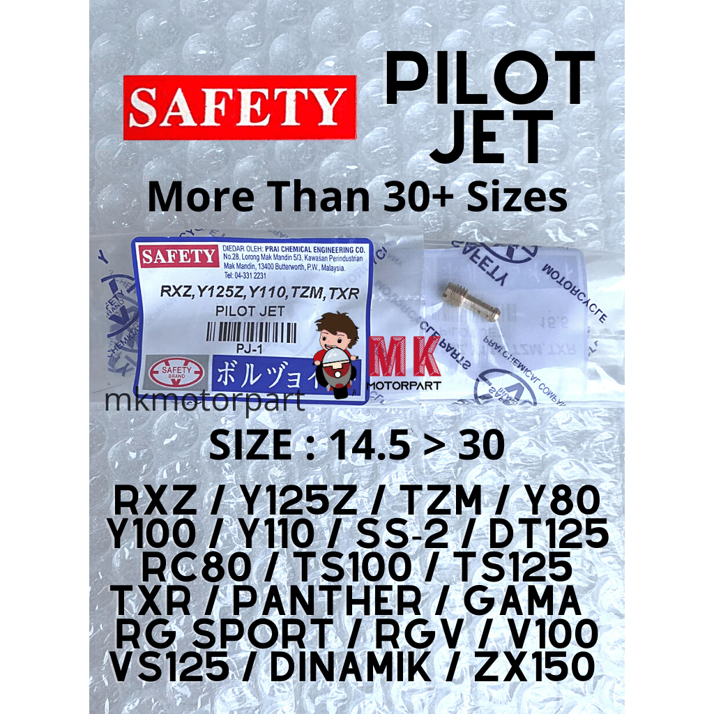 Pilot SAFETY JET RXZ Y125z TZM Y80 Y100 Y110 SS2 Dinamik DT125 RC80 TS100 TS125 TXR Panther Gama ZX150 V100 VS125 RGV