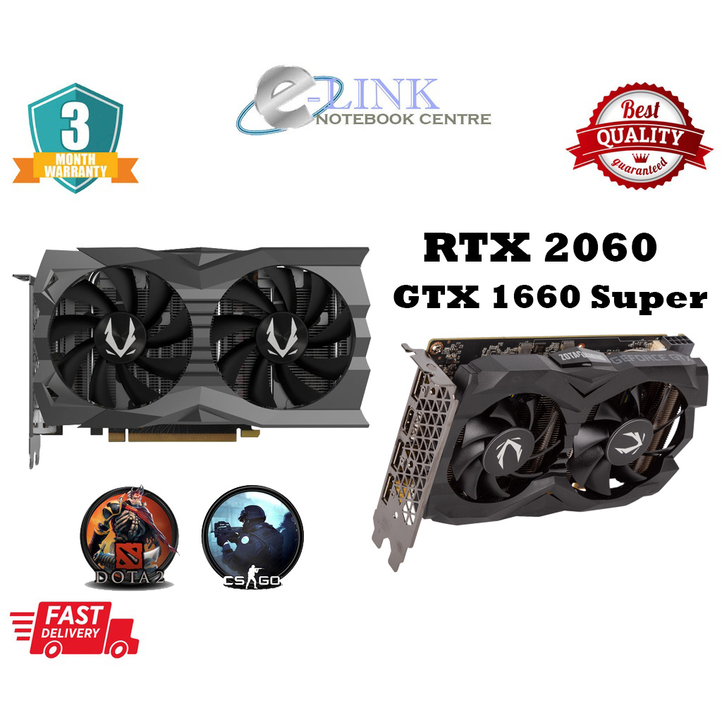 [ Gtx 1660 Super or RTX 2060 มือสอง ] การ์ดจอ ZOTAC GAMING GeForce RTX 2060 6GB GDDR6 / GTX 1660 Super 6GB GDDR6 GPU