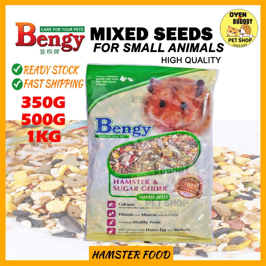 Bengy Hamster Mixed Seed Makan Hamster Food Sugar Glider Food Syrian Dwarf Hamster Frig 350g 500g 1k