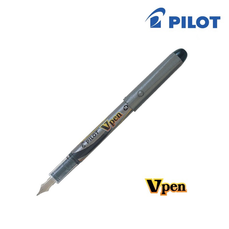 ปากกาหมึกซึม Pilot V-Pen - สีดํา SVP-4M-B (จุดปานกลาง) ปากกาหมึกซึมหมึกเหลว