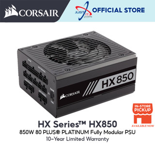 Corsair HX850 850W 80 PLUS พาวเวอร์ซัพพลายแพลตตินัม แบบโมดูลาร์เต็มรูปแบบ ( CP-9020213-สหราชอาณาจักร)