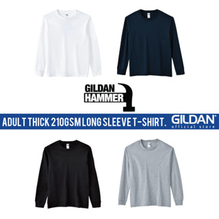 Gildan เสื้อยืดแขนยาว ผ้าฝ้าย แบบหนาพิเศษ ใส่สบาย HA40 สําหรับผู้ชาย และผู้หญิง Baju Tebal - HA40