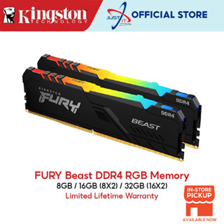 Kingston Fury Beast แรมเกมมิ่ง RGB DDR4 3200MHZ (8GB 16GB 32GB)