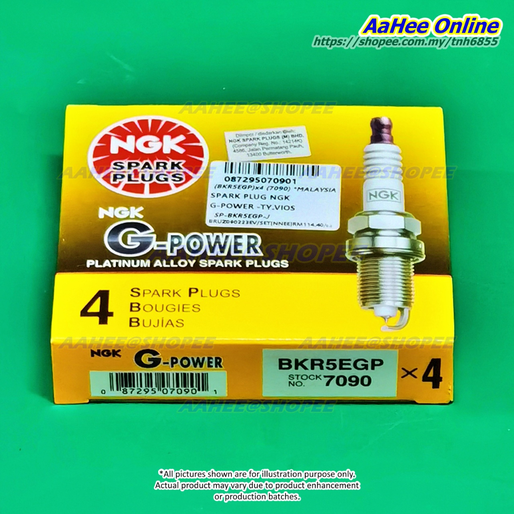 NGK G-POWER "JAPAN" BKR5EGP 7090 หัวเทียนแพลตตินัม Kelisa Kenari Viva Satria Wira Sentra N16 Picanto