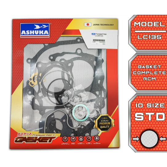 [ ชุดสมบูรณ์ / OVERHUAL GASKET SET ] LC135 4S/ LC 135 4S ASHUKA ENGINE GASKET SET 57 / 60 / 62 / 63 