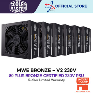 Cooler MASTER MWE BRONZE V2 80PLUS (500W/550W/600W/650W/700W/750W) พาวเวอร์ซัพพลาย (ACABW-BUK) - PSU