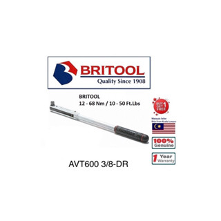 Britool ประแจปอนด์ ปรับได้ AVT600 3/8 นิ้ว DR 12-68NM