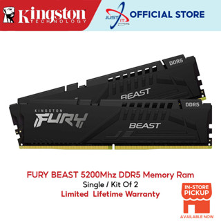 Kingston FURY BEAST แรมเกมมิ่ง 16GB 32GB (2*16GB) DDR5 5200MHZ CL40 หรี่แสงได้