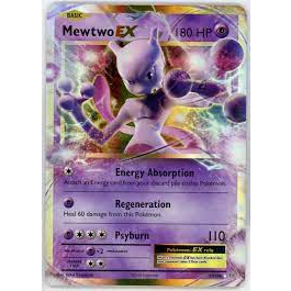 Pokemon Mewtwo EX 52/108 XY Evolutions Ultra 口袋拼图卡片 PTCG TCG แขนฟรี