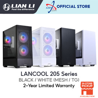 Lian LI LANCOOL 205 MESH / TG ATX เคสเกมมิ่งกระจกนิรภัย (สีดํา / สีขาว)