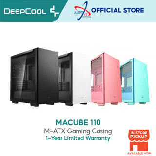 Deepcool MACUBE 110 M-ATX เคสเกมมิ่ง (สีดํา / สีขาว / สีชมพู / สีเขียว)