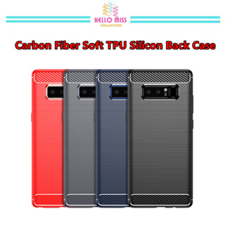 เคส TPU นิ่ม ปิดด้านหลัง คาร์บอนไฟเบอร์ สําหรับ SAMSUNG GALAXY NOTE FE FAN EDITION SAMSUNG NOTE 8 NOTE 9 NOTE 10 NOTE 10PLUS