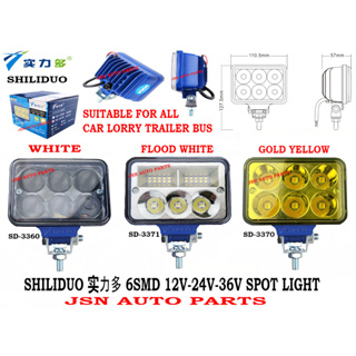 J01s13 SHILIDUO ไฟสปอตไลท์ Led 6 ดวง SD-3360 SD-3371 SD-3370 ขนาด 4 นิ้ว X 3 นิ้ว สําหรับรถยนต์ 4X4 LORRYTRUCK SD3360 SD3371 SD3370