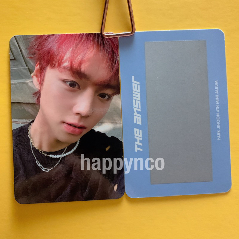 PARK JIHOON [THE ANSWER] 6th Mini Album ASK Photocard .  PARK JI HOON ความแข็ง迷你 Mary PARKJIHOON