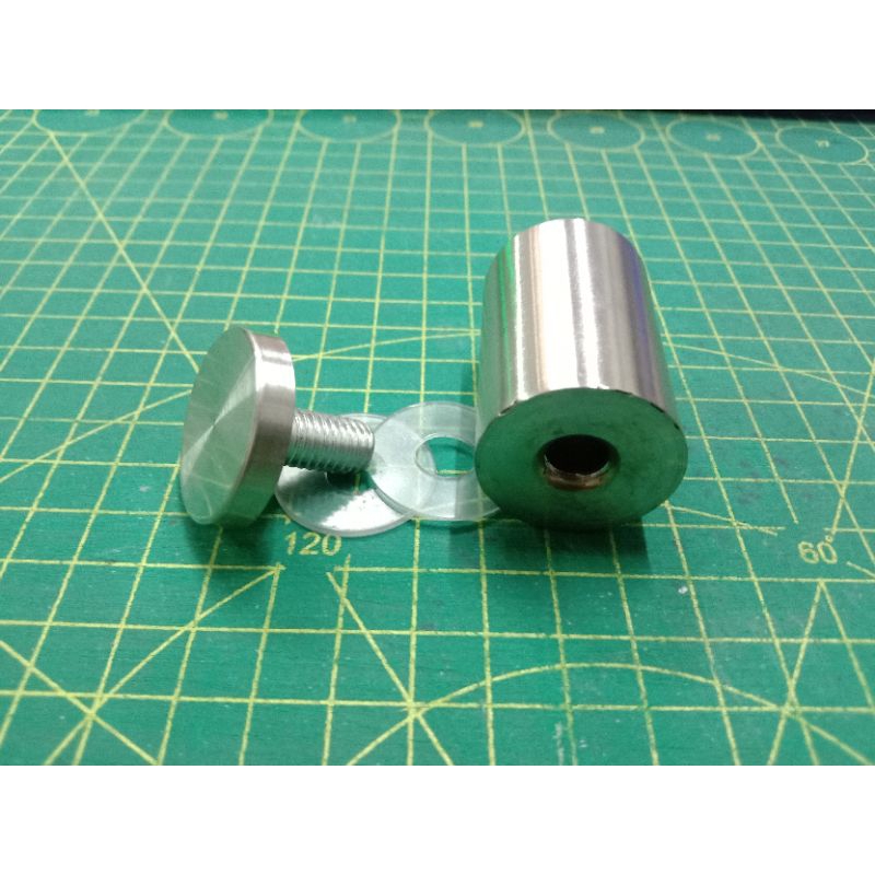 Stu Signboard Iklan Stainless Steel / Advet Signboard Screw Holder Stainless