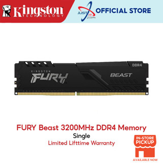 Kingston FURY BEAST แรมเกมมิ่ง 8GB 16GB 32GB DDR4 3200MHZ สีดํา