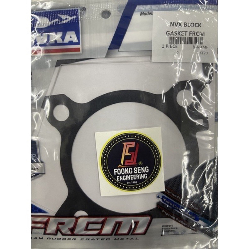 Y16 Y16ZR NVX v1 v2 NMAX BLOCK GASKET FRCM HITAM ASHUKA 0.4 มม. 0.6 มม. 0.8 มม.