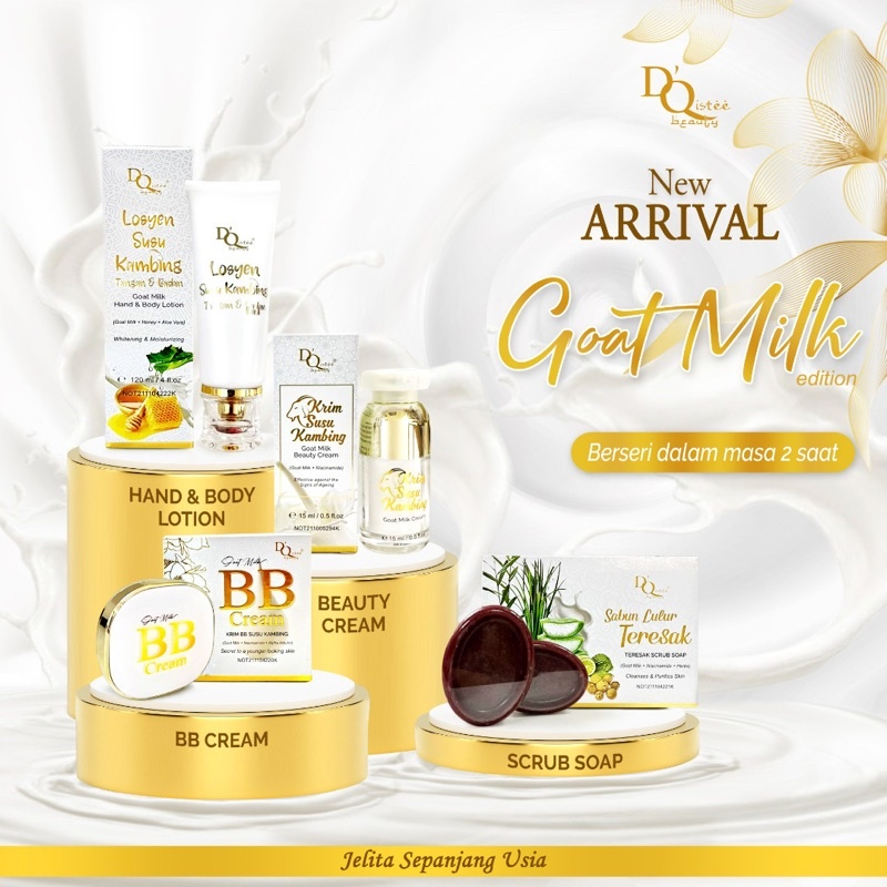 ดีคิวธี บิวตี้ แอนด์ เฮลธ์ || GOAT MILK EDITION|| 🌹 มอยเจอร์ไรเซอร์ฟรี 🌹 AWET MUDA SEAWAL 7 HARI POS